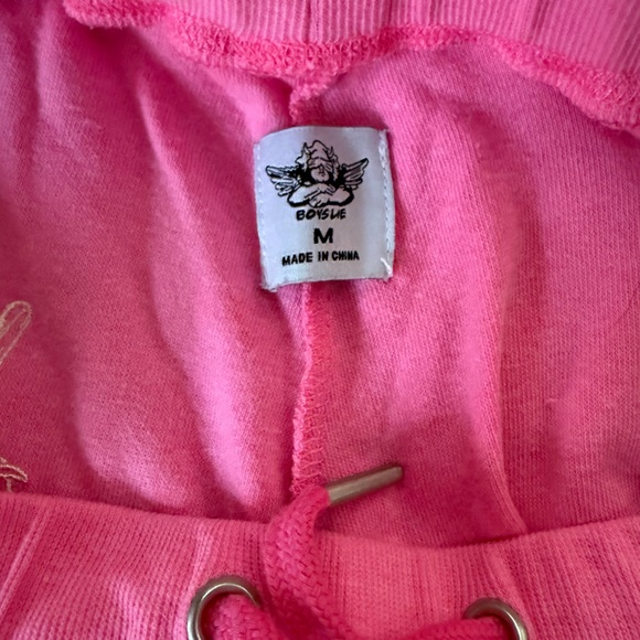 Boys Lie Hot Pink Athletic Shorts - Picture 3 of 3